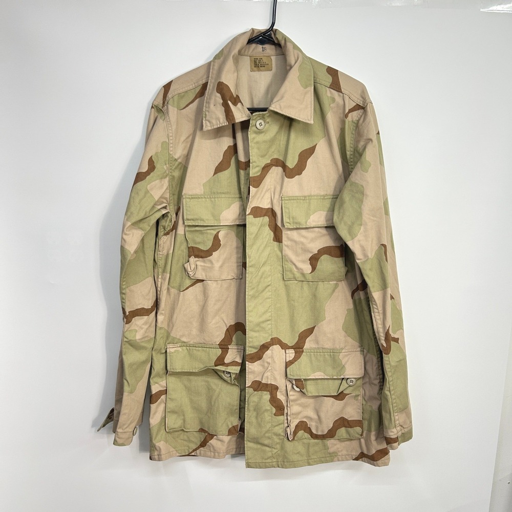 US Military 3 Color Desert DCU Combat Coat Jacket Medium X Long Kelwood Camo